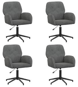 VidaXL Forgós Íróasztali Székek 4 db 54 x 55 x 90 cm Sötétszürke