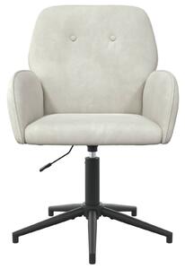 VidaXL Forgós Íróasztali Székek 6 db 54 x 55 x 90 cm Krémszínű Bársony