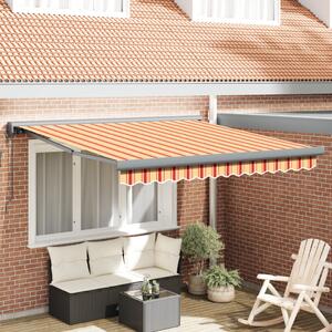 Behúzható napellenző Sárga és narancs 300 x 250 x 165 cm