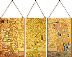 Klimt - Várakozás és beteljesedés üvegkép, falikép