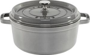 Staub La Cocotte Öntöttvas Főzőedény Rozsdamentes acél Gőzölőbetéttel Ø24cm 3,8L - Grafitszürke