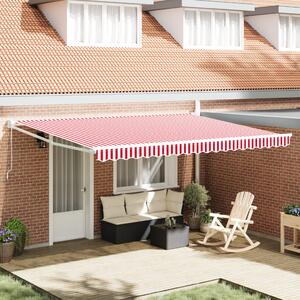VidaXL Napernyő Piros és Fehér 450 x 300 x 165 cm Poliészter és fém