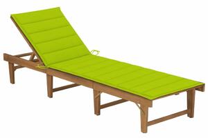 VidaXL Akácfa Napozóágy - Összecsukható - 200cm