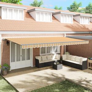 VidaXL Behúzható napellenző Sokszínű 600 × 300 cm Szövet és Alumínium
