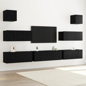 TV szekrény garnitúra 7 pcs Fekete tölgy 100 x 30 x 30 cm