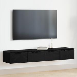 Fali Szekrények 2 db Fekete tölgy 68x30x20 cm Mérnöki Fa