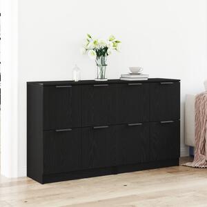 Széf 2 pcs Fekete tölgy 60 x 30 x 70 cm Faanyag