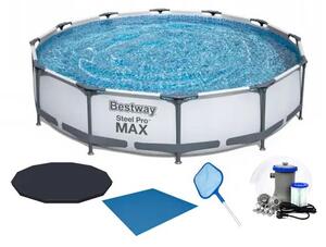 Bestway Steel Pro Max fémvázas medence+kiegészítők – 366 x 76 cm