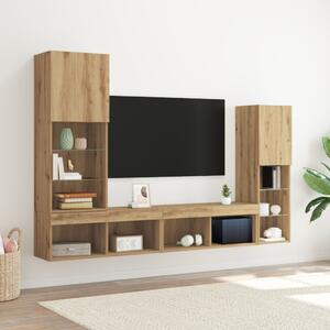 TV szekrény LED világítással Artisan tölgy 40.5x30x102 cm