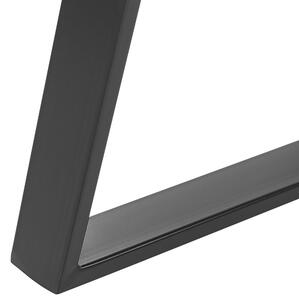 Fekete Étkezőasztal Üveglappal ⌀ 100 cm KEBRI