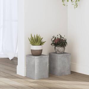 VidaXL 2 db betonszürke szerelt fa növénytartó állvány 15 x 15 x 20 cm
