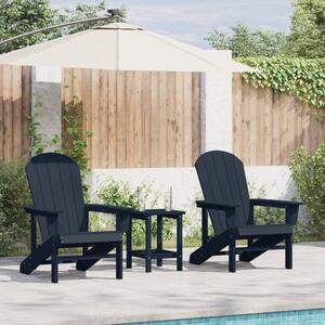 Adirondack székek 2 db Tengerészkék 74x82x90 cm HDPE