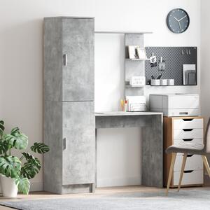 Asztal 2 pcs Beton Szürke