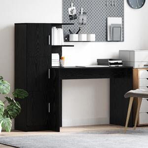 Asztal 2 pcs Fekete tölgy