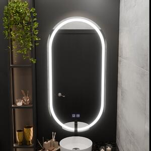 LED Tükör Ovala, 50x100 cm, Velara Touch, páramentesítő rendszerrel, dimmelhető