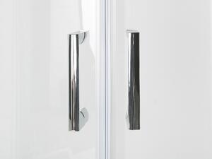 Edzett üvegű zuhanyzó ezüst kerettel 80 x 80 x 185 cm JUKATAN