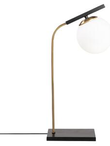 Modern fém vázas asztali lámpa, gömb búrákkal, arany - EUREKA