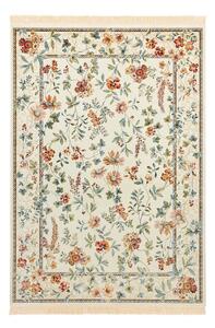 Krémszínű viszkóz szőnyeg 135x195 cm Oriental Flowers – Nouristan
