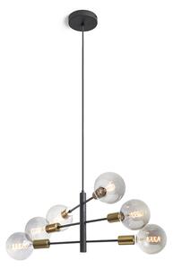 Rendl függeszték artemia 6 fekete szálcsiszolt sárgaréz r14399