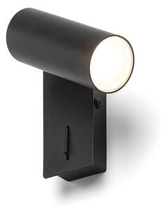 Rendl fali lámpa tapio i sq fekete r13423