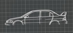 Mitsubishi Lancer Evo 9 faldekoráció