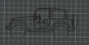 Jeep Wrangler Rubbicon faldekoráció