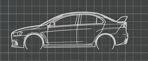 Mitsubishi Lancer Evo X faldekoráció