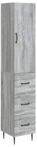 VidaXL Szekrény szett 2 db 33 x 34,5 x 90 cm Szerelt Fa Szürke Sonoma