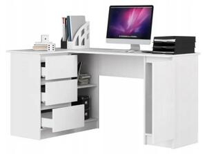 KORDA B20 íróasztal, 155x77x85/48,5, fehér, balos