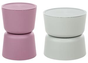 Kétdarabos kisasztal szett Ágyneműtartóval ATACAMA 32/40 cm 32/40 cm Ibolya Zöld