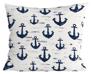 Polipamut párnahuzat NAVYSTA POLY 45x45 cm, kék-fehér
