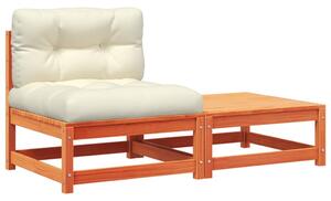 VidaXL kerti karfa nélküli kanapé párnával és lábtartóval