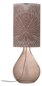 Barna asztali lámpa textil búrával (magasság 65 cm) Leni – Bloomingville