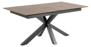 Asztal Norsica 676, 76x90cm, Barna, Fekete