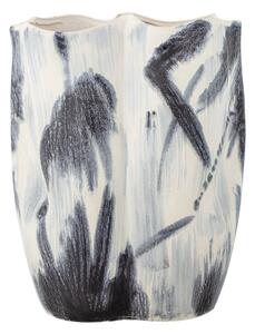 Fekete-fehér agyagkerámia váza (magasság 37 cm) Elira – Bloomingville