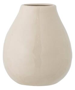 Krémszínű agyagkerámia kézzel festett váza (magasság 17 cm) Taza – Bloomingville