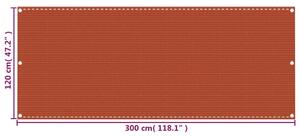 VidaXL narancssárga HDPE erkélytakaró 120 x 300 cm