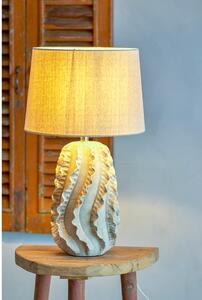 Bézs asztali lámpa textil búrával (magasság 64 cm) Natika – Bloomingville