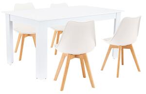 Lola 4+1 étkező garnitúra fehér-fehér