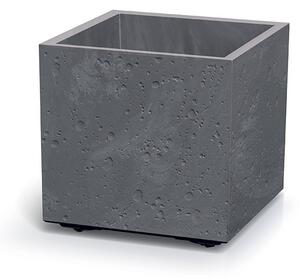 Virágcserép Prosperplast SIERRA SQUARE beton hatás 38,5 cm szürke