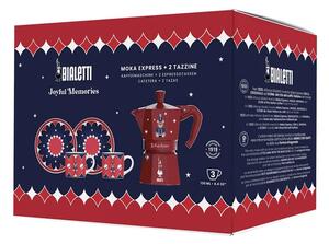 Bialetti Moka Express kotyogós kávéfőző, karácsonyi maci + csésze szett, 2db (5317)