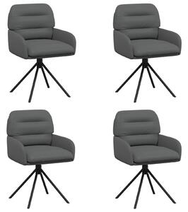 VidaXL Forgós Étkezős Székek 4 db Műbőr Szürke 59 x 59,5 x 90 cm