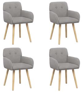 VidaXL Étkező Székek 4 db Bouclé Világosszürke 59 x 57 x 85 cm