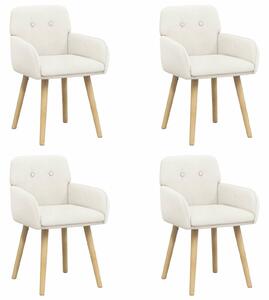 VidaXL Étkező Székek 4 db Bouclé Krémszínű 59 x 57 x 85 cm