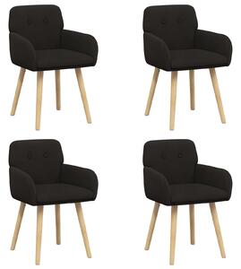 VidaXL Étkező Székek 4 db Bouclé Fekete 59 x 57 x 85 cm