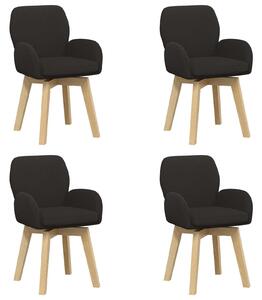 VidaXL Forgós Étkezős Székek 4 db Bouclé Fekete 54 x 58 x 87 cm