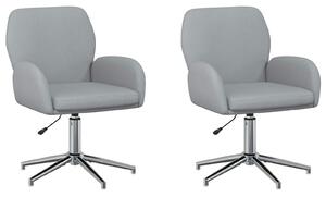 VidaXL Forgós Íróasztali Székek 2 db 54 x 58 x 90 cm Világosszürke