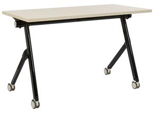 Fekete és világosbarna összecsukható íróasztal 120 x 60 cm BENDI