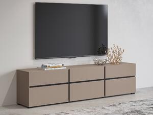 TV-állvány Alfere 102, Laminált forgácslap, 48x180x40cm, Congo, Fekete