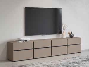 TV-állvány Alfere 101, Laminált forgácslap, 48x225x40cm, Congo, Fekete